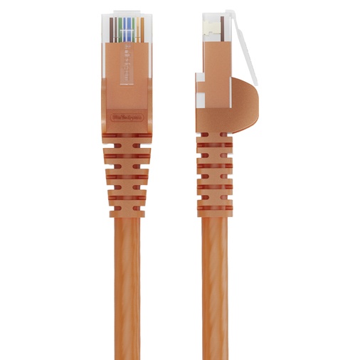 Cat6 LANケーブル/1m/オレンジ/UTP/100W PoE/純銅導体/スナッグレス/カテゴリ6 イーサネット