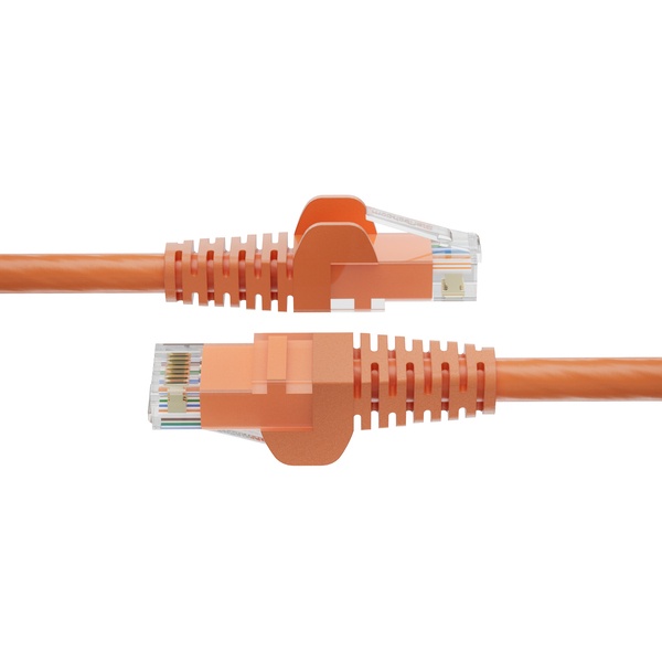 Cat6 LANケーブル/1m/オレンジ/UTP/100W PoE/純銅導体/スナッグレス/カテゴリ6 イーサネット