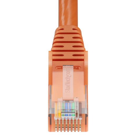 Cat6 LANケーブル/1m/オレンジ/UTP/100W PoE/純銅導体/スナッグレス/カテゴリ6 イーサネット