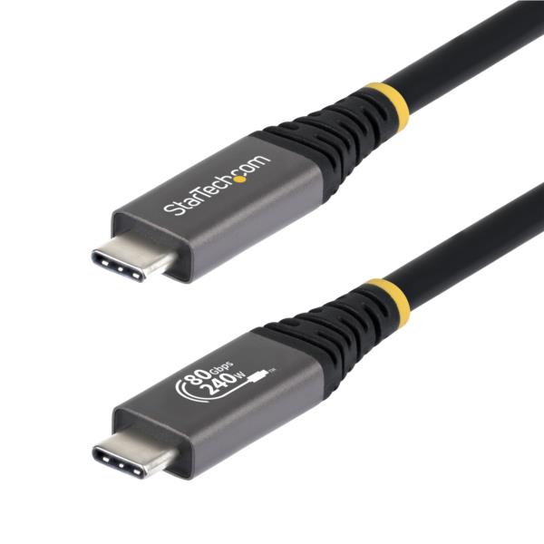 USB4ケーブル/1.5m/80Gbps/240W PD/8K 120Hz/高速充電 データ転送/USB Type-C