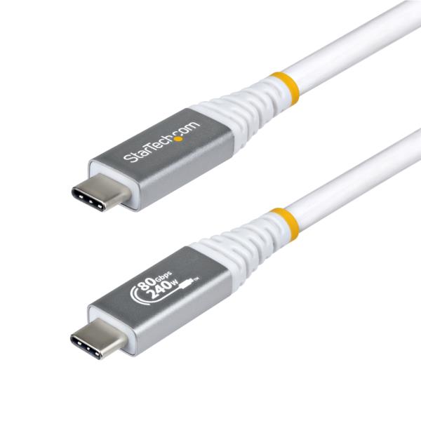 USB4ケーブル/1.5m/80Gbps/240W PD/8K 120Hz/高速充電 データ転送/USB Type-C