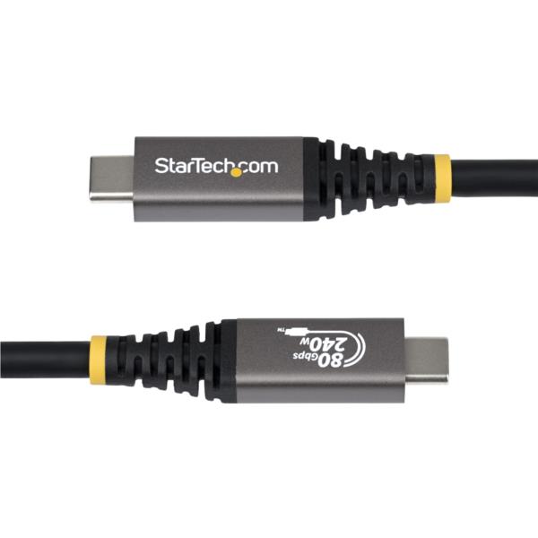 USB4ケーブル/50cm/80Gbps/240W PD/8K 120Hz/高速充電 データ転送/USB Type-C