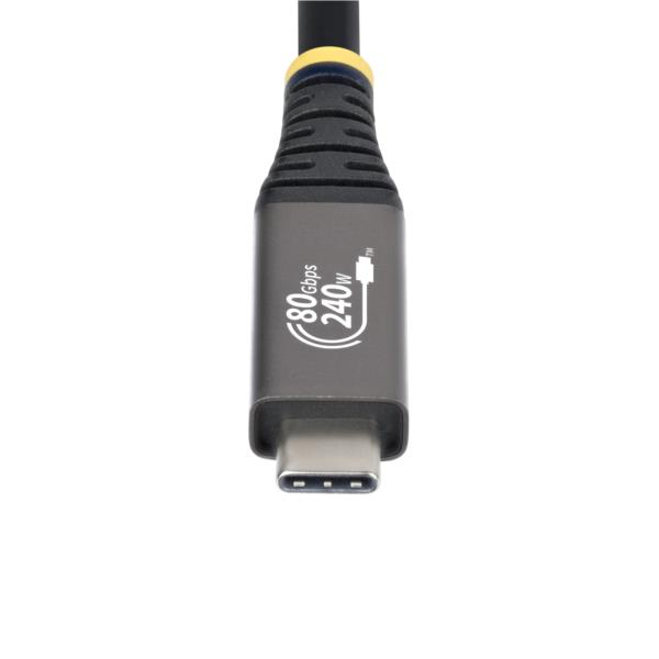 USB4ケーブル/50cm/80Gbps/240W PD/8K 120Hz/高速充電 データ転送/USB Type-C