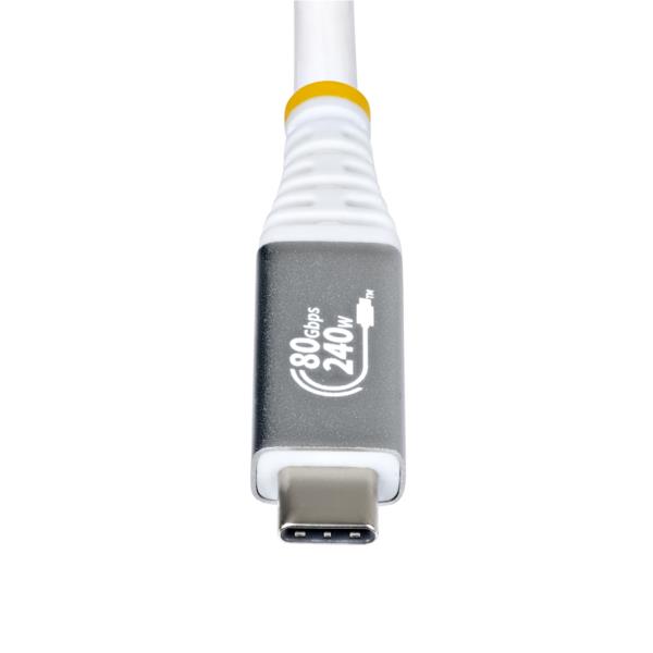 USB4ケーブル/50cm/80Gbps/240W PD/8K 120Hz/高速充電 データ転送/USB Type-C