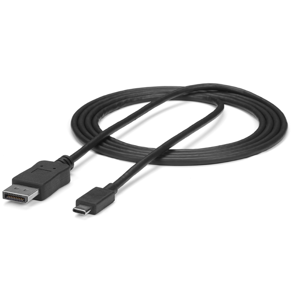 USB-C-DisplayPortディスプレイ変換ケーブルUSBType-C-ディスプレイポート変換アダプタ1.8m4K/60Hzブラック
