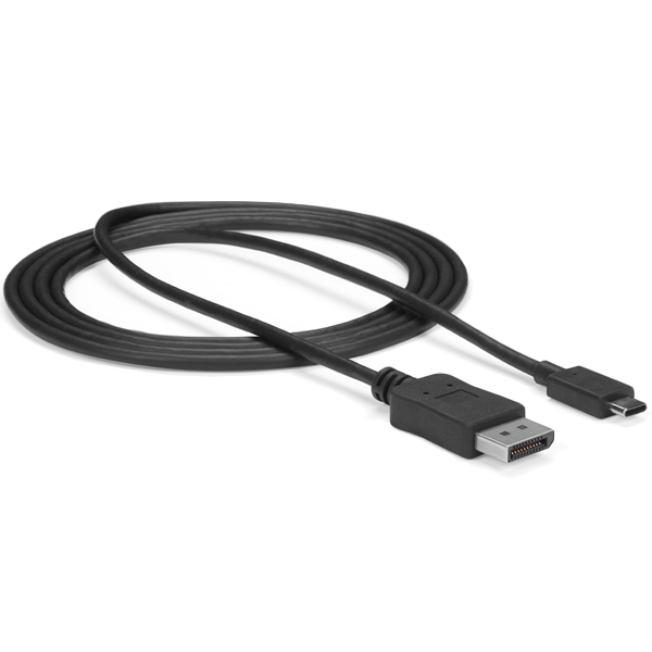 USB-C-DisplayPortディスプレイ変換ケーブルUSBType-C-ディスプレイポート変換アダプタ1.8m4K/60Hzブラック