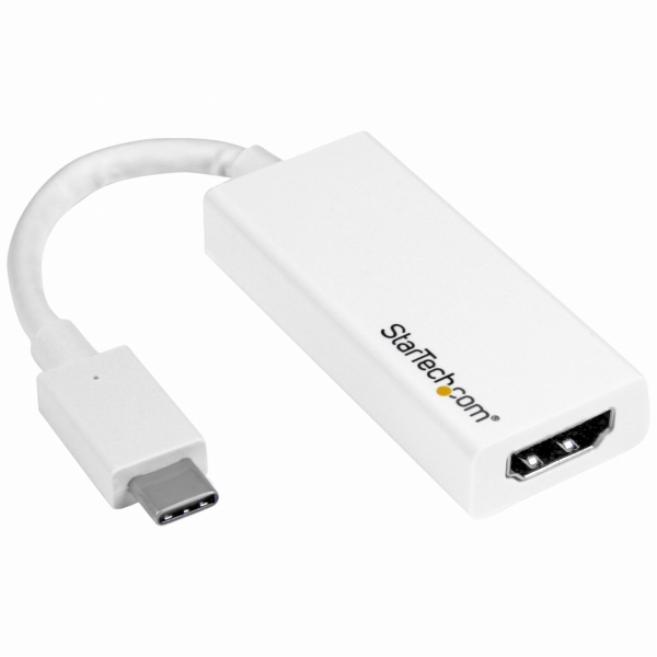 USB-C-HDMI変換アダプタホワイト4K/60Hz対応USBType-C(オス)-HDMI(メス)