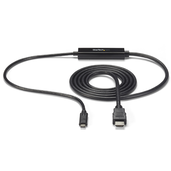 USB-C-HDMI変換アダプタケーブル2m4K/30Hz入力:USBType-C(オス)-出力:HDMI(オス)