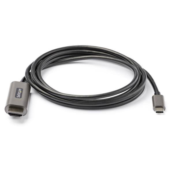 USB-C-HDMI変換ケーブル/2m/4K60Hz/HDR10/UHD対応USBType-CtoHDMI2.0b変換アダプター/Typec-HDMI交換ケーブル/DP1.4オルタネートモード/HBR3