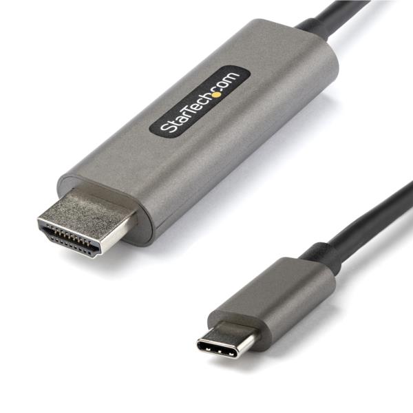 USB-C-HDMI変換ケーブル/4m/4K60Hz/HDR10/UHD対応USBType-CtoHDMI2.0b変換アダプター/Typec-HDMI交換ケーブル/DP1.4オルタネートモード/HBR3