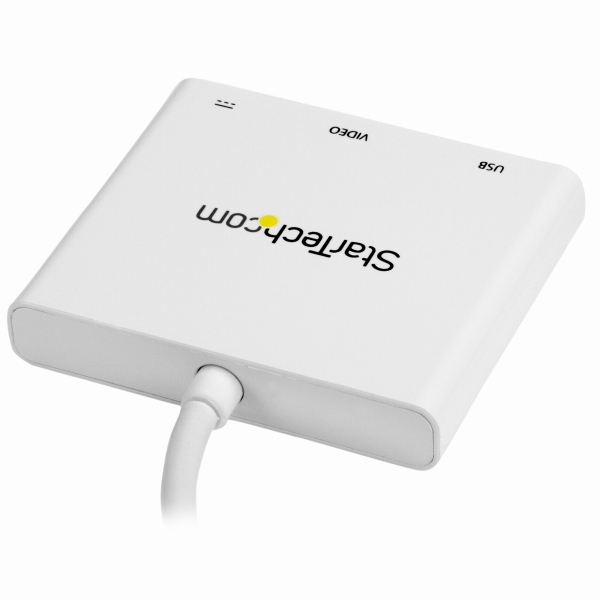 USBType-C接続HDMIディスプレイ変換アダプタホワイト4K/30HzThunderbolt3互換60WUSBPowerDelivery