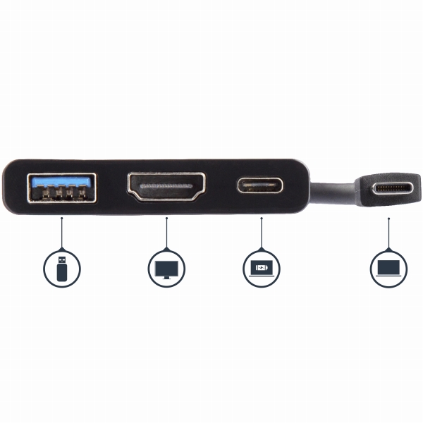 USBType-C接続HDMIディスプレイ変換アダプタ4K/30HzThunderbolt3互換60WUSBPowerDelivery