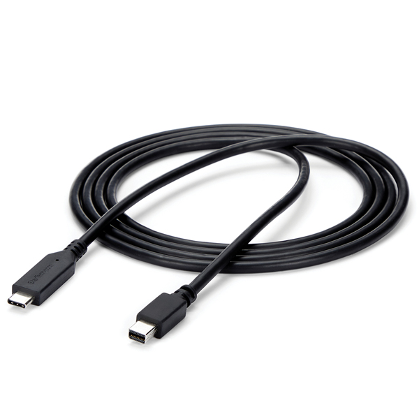 1.8mUSB-C-MiniDisplayPortケーブル4K/60HzブラックUSBType-C-mDPケーブル