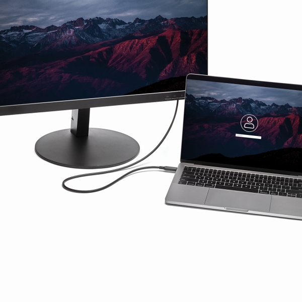 1.8mUSB-C-MiniDisplayPortケーブル4K/60HzブラックUSBType-C-mDPケーブル