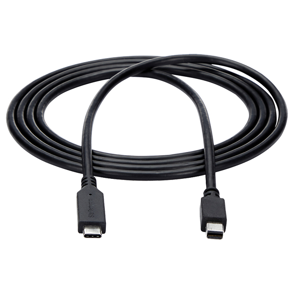 1.8mUSB-C-MiniDisplayPortケーブル4K/60HzブラックUSBType-C-mDPケーブル