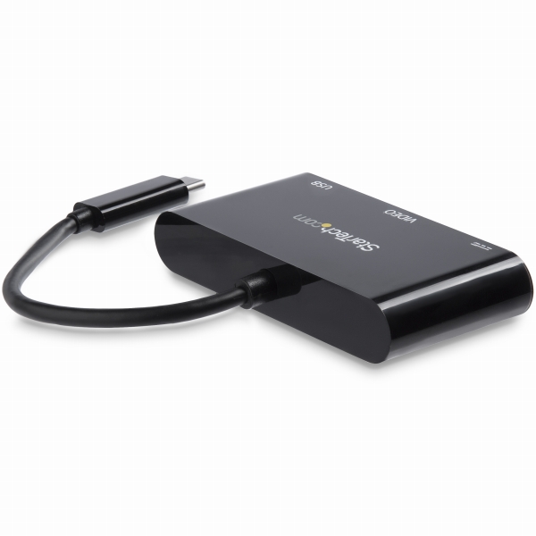 USBtype-C接続VGA変換アダプタ2048x1280p(60Hz)1xUSB-C給電ポート1xUSB-Aポート