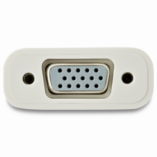 USB-C-VGA変換アダプタ(ホワイト)USBType-C(オス)-アナログRGB/D-Sub15ピン(メス)ビデオコンバータ1920x1200/1080pに対応