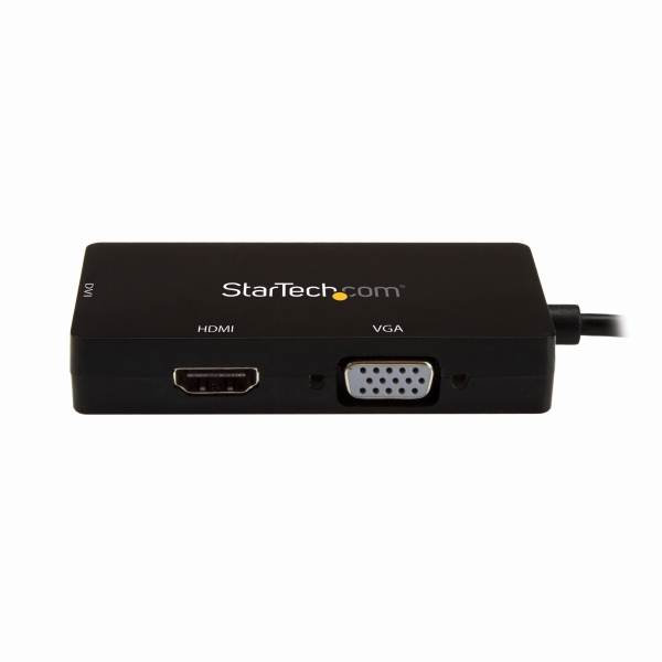 3in1USBType-Cマルチアダプタ4K/30HzUSB-C-HDMI/DVI/VGAブラック