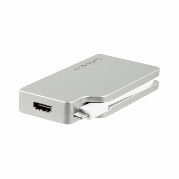 USBType-C接続マルチディスプレイアダプタ4K/30Hz対応シルバーVGA/DVI/HDMI/mDP出力対応