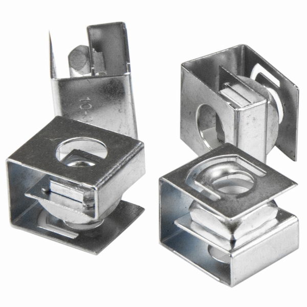 サーバーラック用スライド式ケージナット&インチネジ(ユニファイ細目ねじNo.10-32UNF)各50個入りパック