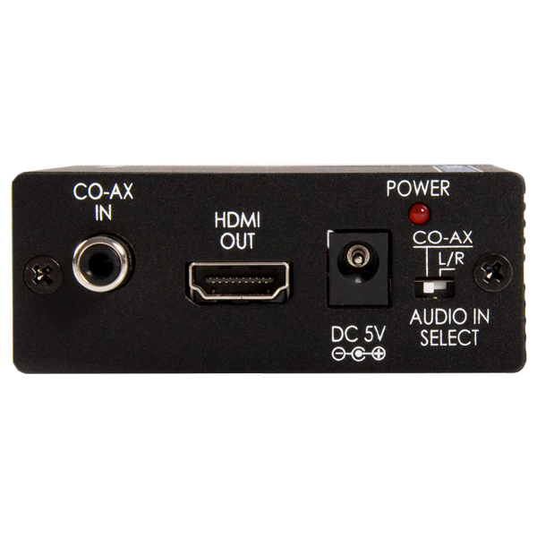 コンポーネント-HDMIコンバータアナログ(3.5mm3極ミニジャック)/デジタル(同軸デジタルRCA)オーディオ入力対応
