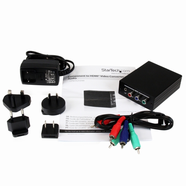 コンポーネント-HDMIコンバータアナログ(3.5mm3極ミニジャック)/デジタル(同軸デジタルRCA)オーディオ入力対応