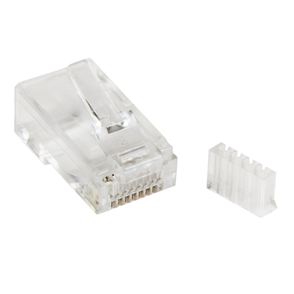 RJ45モジュラープラグ/50個入り/CAT6対応/LANケーブル終端用/ソリッドワイヤー（単線）対応