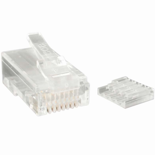 自作用Cat6対応LANケーブルコネクタ50個入りパック自作用RJ45モジュラープラグ