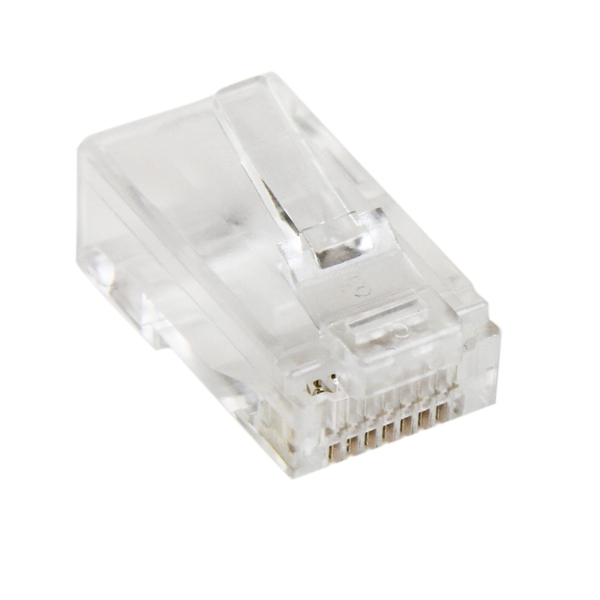 RJ45モジュラープラグ/50個入り/CAT5e対応/LANケーブル終端用/ソリッドワイヤー（単線）対応