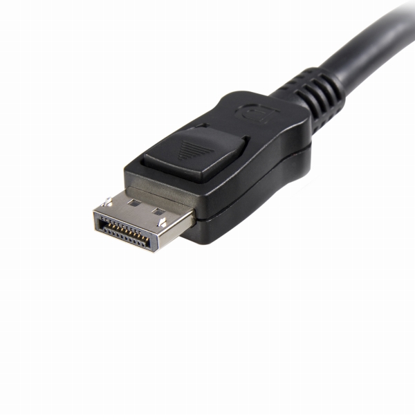 ラッチ付きDisplayPort1.2ケーブル2mディスプレイポート/DPモニターケーブル4K(オス/オス)ブラック