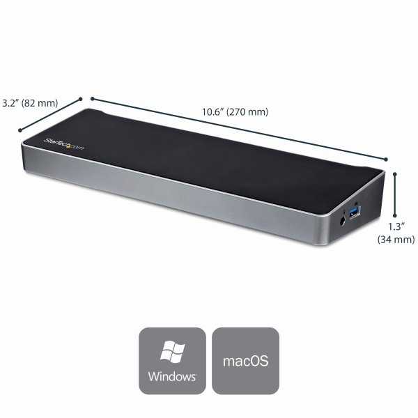 USBType-Cドックトリプル4Kモニター60WPowerDeliveryMac&Windows対応5xUSB3.0ポート