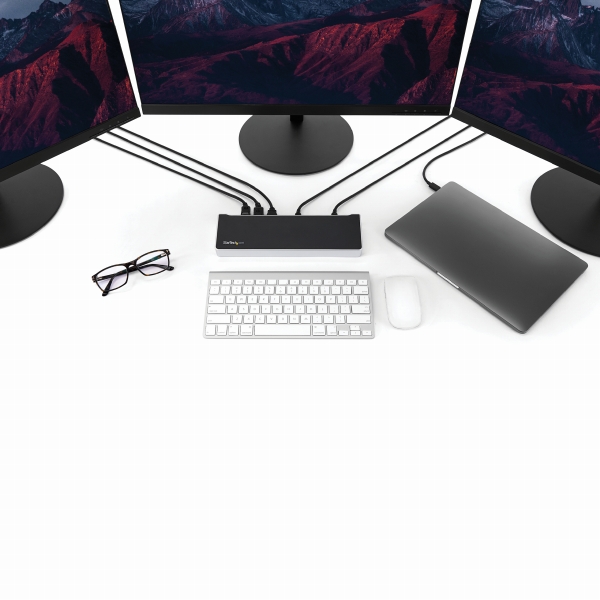 USBType-Cドックトリプル4Kモニター60WPowerDeliveryMac&Windows対応5xUSB3.0ポート
