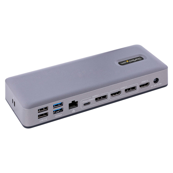 ドッキングステーション/USB-C/3画面/4K60Hz/30Hz/HDMI+DP/60W PD/6xUSBハブ/LAN