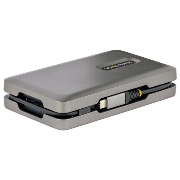 マルチポートアダプター/USB-C接続/デュアルモニター/4K60HzHDMI2.0b&1080pVGA/100WUSBPDパススルー/USB3.2Gen210Gbpsハブ(1xUSB-C、2xUSB-A)