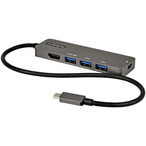USBType-Cマルチ変換アダプター/USB-C-HDMI2.0b4K60Hz(HDR10)/100WPowerDeliveryパススルー対応/USB3.0ポートx4/USB-Cマルチハブ
