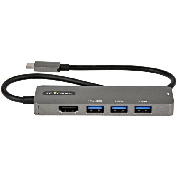 USBType-Cマルチ変換アダプター/USB-C-HDMI2.0b4K60Hz(HDR10)/100WPowerDeliveryパススルー対応/USB3.0ポートx4/USB-Cマルチハブ
