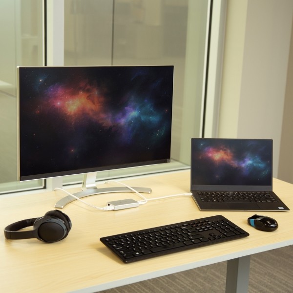 USBType-C接続マルチアダプタシルバー&ホワイト4KHDMI/USBPowerDelivery/USB3.0Type-A2ポート/ギガビット有線LAN