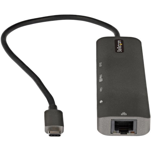 USBType-Cマルチ変換アダプター/4K60HzHDMI2.0/100WUSBPD/SDµSDスロット/2ポートUSB3.0ハブ/ギガビット有線LAN/本体一体型30cmケーブル