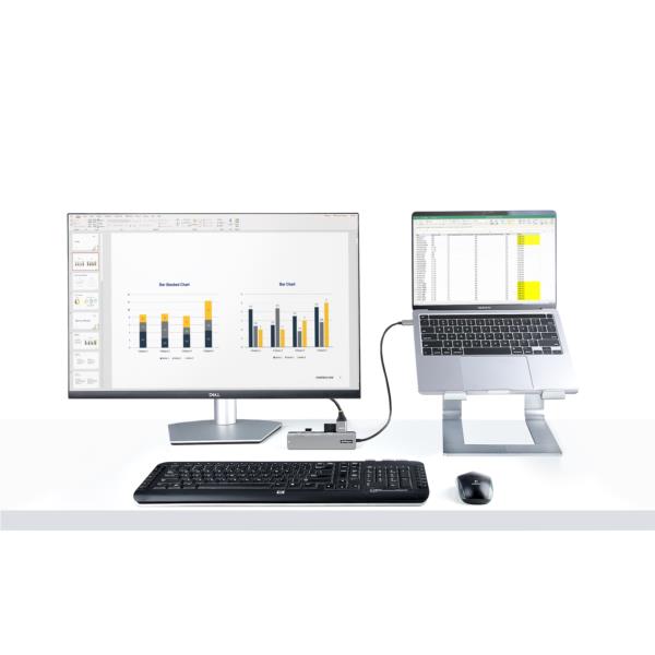 USBType-Cマルチ変換アダプター/4K60HzHDMI2.0/100WUSBPD/SDµSDスロット/2ポートUSB3.0ハブ/ギガビット有線LAN/本体一体型30cmケーブル