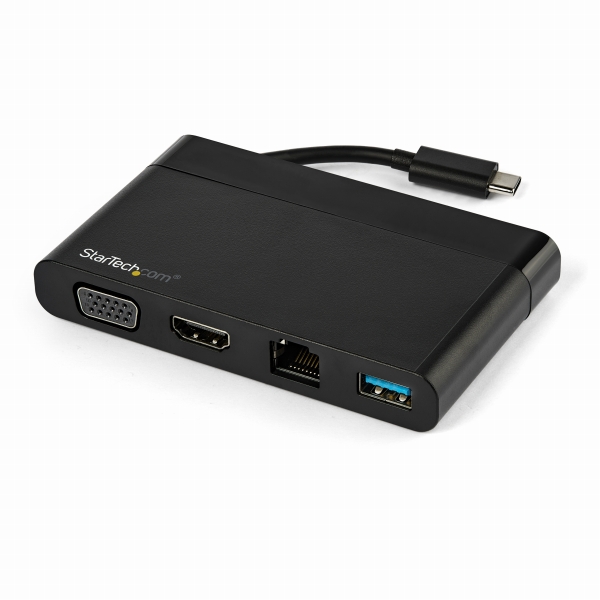 USBType-C接続マルチアダプタHDMI/VGA対応1xUSB-AMac/Windows/Chrome対応4K1xUSB-AポートGbEポート