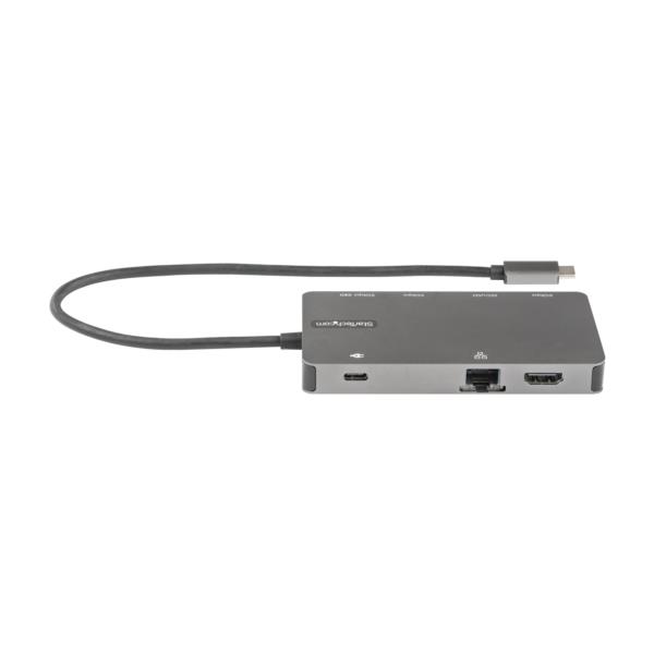 マルチポートアダプター/USB-C接続/シングルモニター/4K30HzHDMIまたはVGA/100WUSBPDパススルー/2xUSB-A+2xUSB-Cハブ(5Gbps)/SD&MicroSDカードリーダー