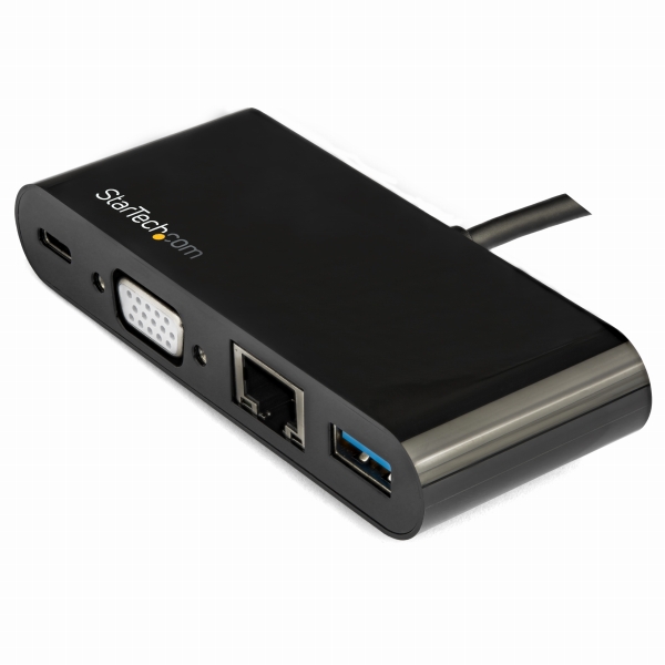 USBType-C接続マルチアダプタVGA/60WUSBPD/ギガビット有線LAN