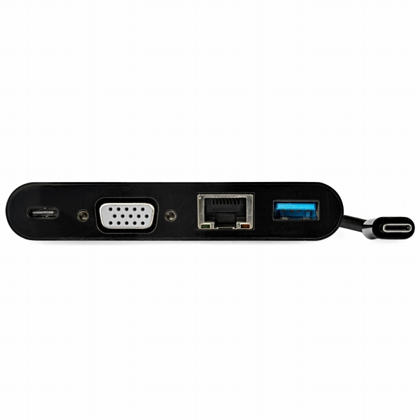 USBType-C接続マルチアダプタVGA/60WUSBPD/ギガビット有線LAN