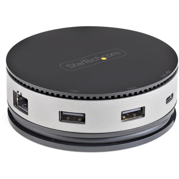 USB-CマルチハブUSB3.1Gen2(10Gbps)/HDMI&DisplayPort(4K60Hz)、VGA(1080p)/75WUSBPD/3ポートUSBハブ/ギガビット有線LANタイプCトラベルドック