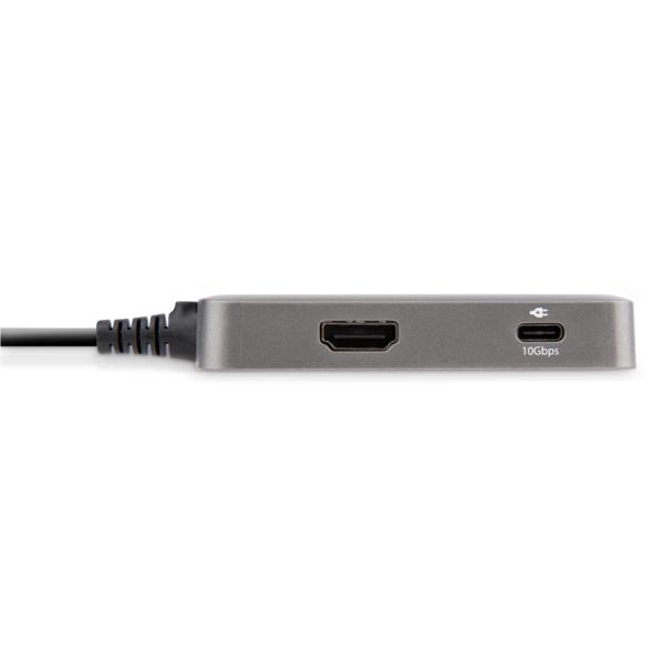 USBType-Cマルチ変換アダプター/ノートPCドッキングステーション/4K60HzHDMI2.0/3ポート10GbpsUSBハブ/100WUSBPD/タイプC対応トラベルドック/25cmケーブル