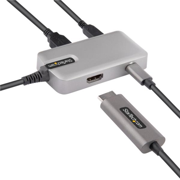 USBType-Cマルチ変換アダプター/ノートPCドッキングステーション/4K60HzHDMI2.0/3ポート10GbpsUSBハブ/100WUSBPD/タイプC対応トラベルドック/25cmケーブル