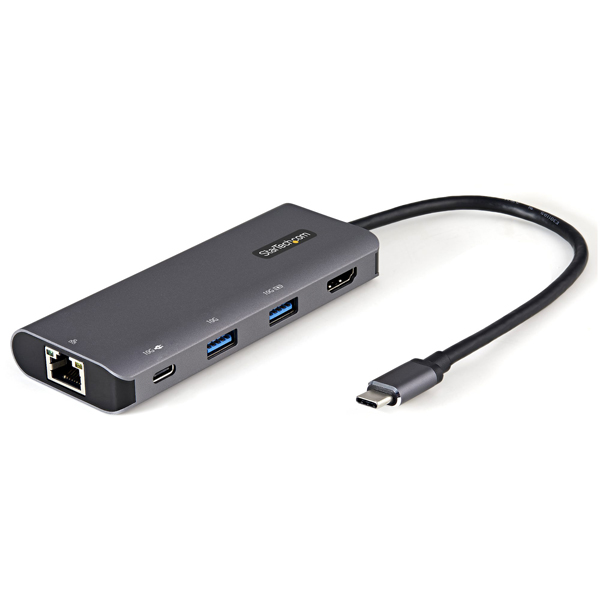 USBType-Cマルチ変換アダプター10Gbps対応USB-CマルチハブHDMI(4K30Hz)/100WPD(パススルー対応)/3ポートUSBハブ/ギガビット有線LANポート