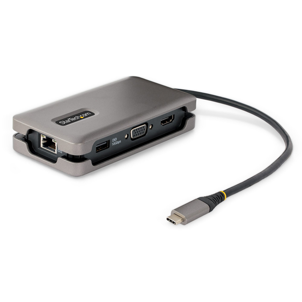 マルチポートアダプター/USB-C接続/シングルモニター/4K60HzHDMI2.0bまたは1080pVGA/100WUSBPowerDelivery