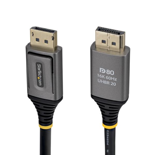 DisplayPort 2.1ケーブル/2m/8K60Hz・8K240Hz/DP80 VESA準拠/DSC1.2a