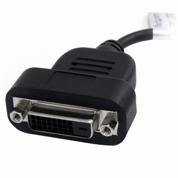 DisplayPort(オス)-DVI(メス)アクティブ変換アダプタディスプレイポート/DP-DVI-D(25ピン)シングルリンク変換ケーブル1920x1200ブラック